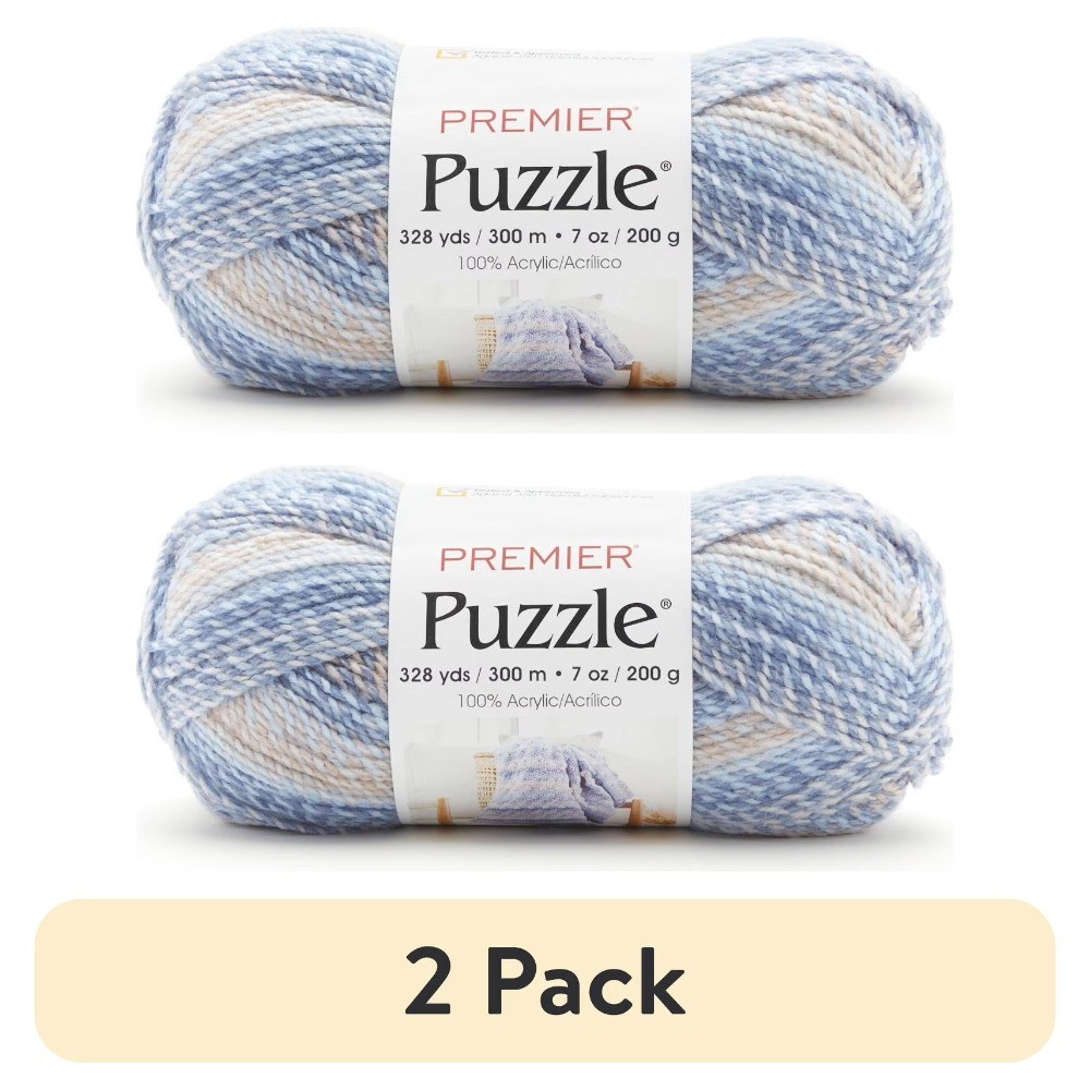 (2 pack) Premier Yarns - Puzzle Yarn - Seashore - 7oz 328yds - 5 Bulky Weight