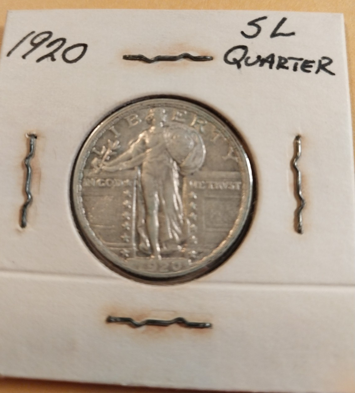 1920P standing liberty  quarter, higher grade  with full date