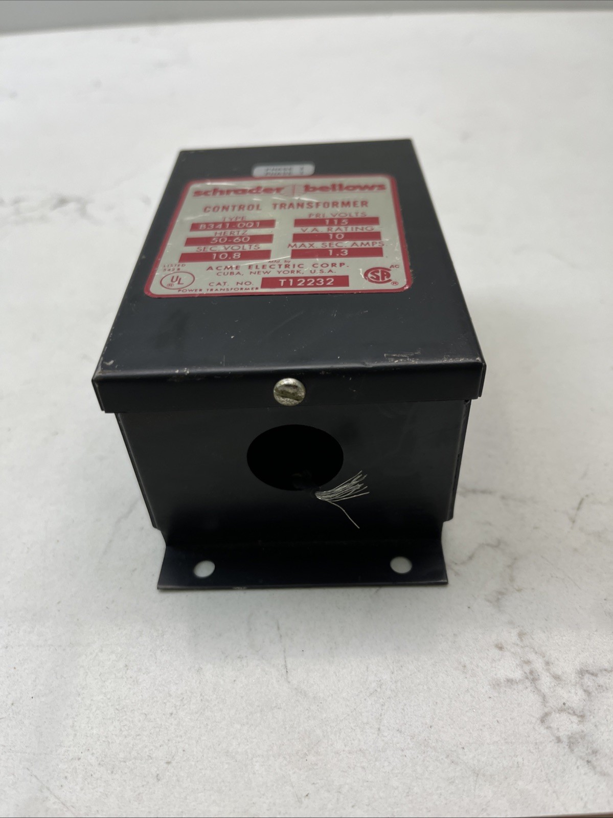 Schrader Bellow B341-001 Conrol Transfomer