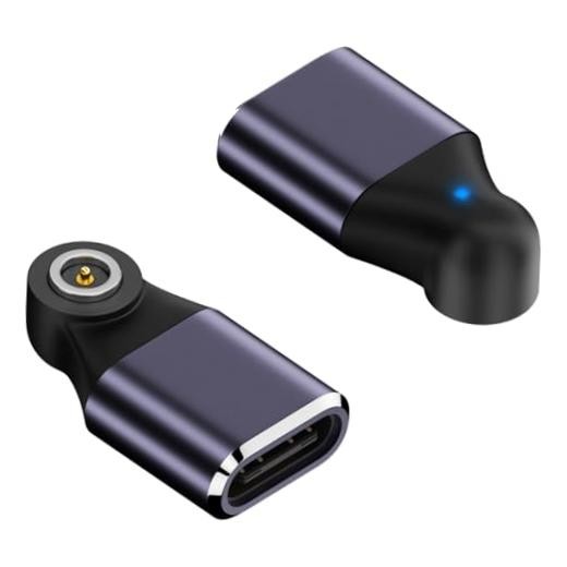 USB-C Female to Smart Ring Magnetic Charging Adapter, N52 Compatible, 1 Pack