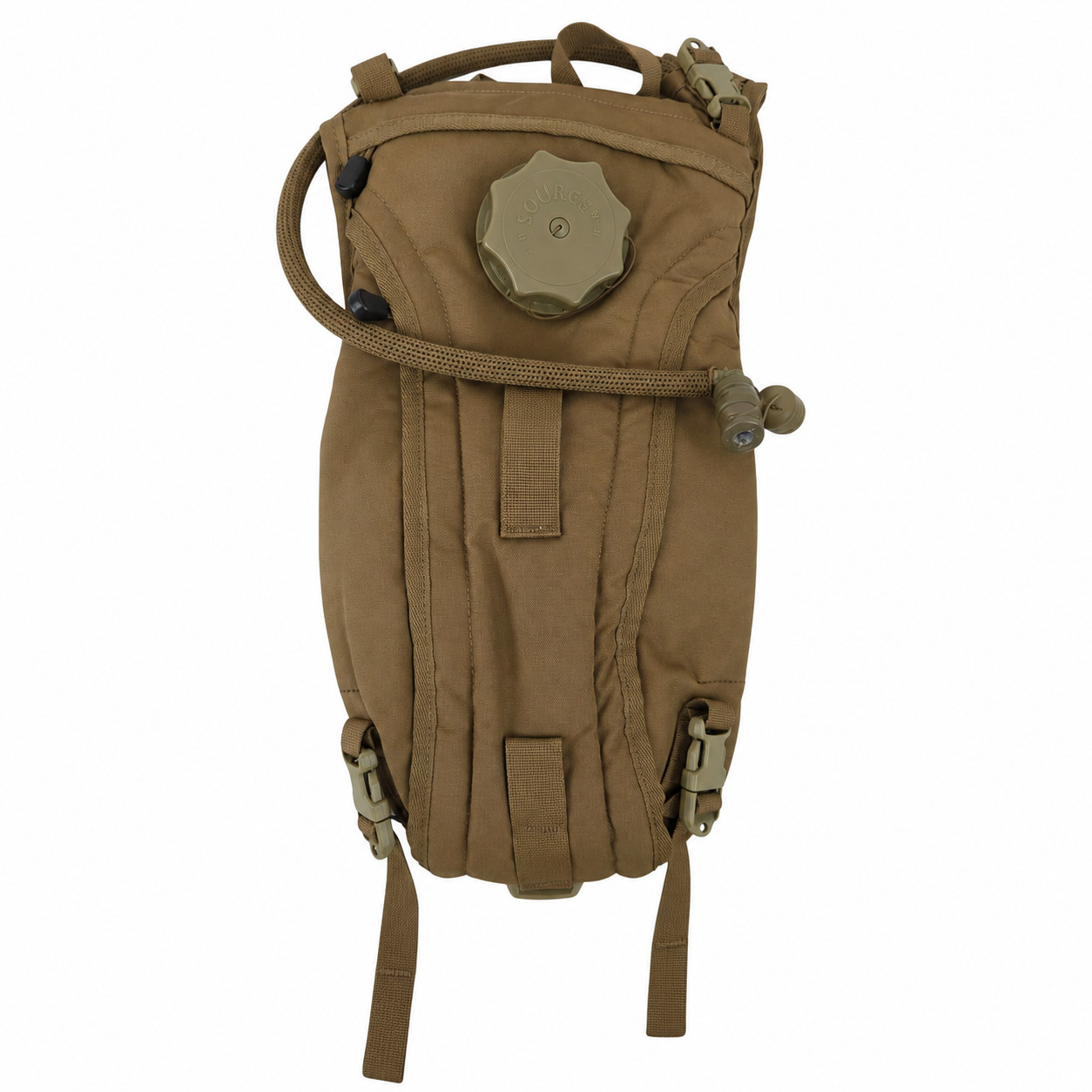 Coyote Double Zipper Hydration Carrier Backpack with Bladder – Used Light Stains