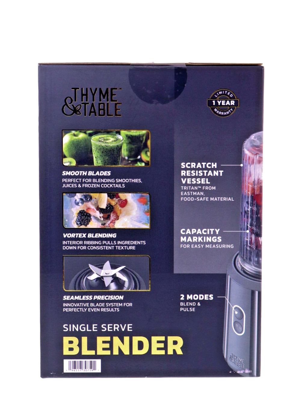 Thyme & Table Single Blender - Black