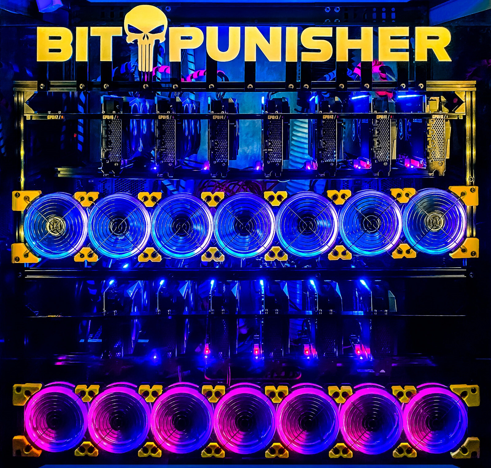 80 GPU Mining Rig Open Frame BITCOIN BTC CryptoCurrency RTX 5090 Compute Cluster