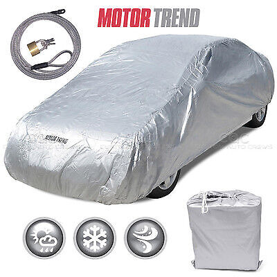 Motor Trend Waterproof Car Cover All Season All Weather Fits up to 190" W/ Lock