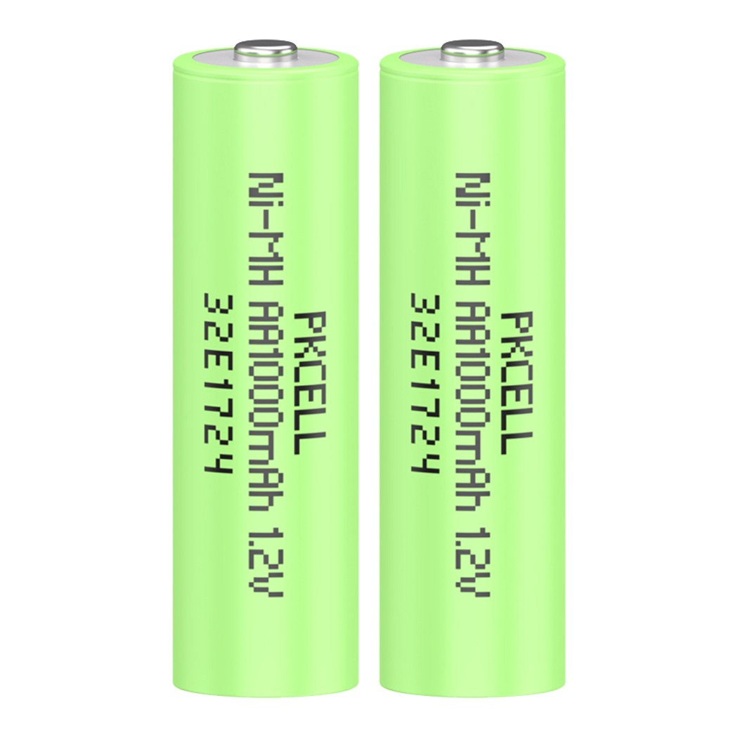 2pcs AA Rechargeable Double A Battery 1.2v 1000mAh Ni-MH 1000+cycles