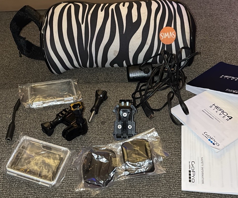 GoPro Hero 2/3/4 Accessory Lot Charger Mount Instructions Adapter More