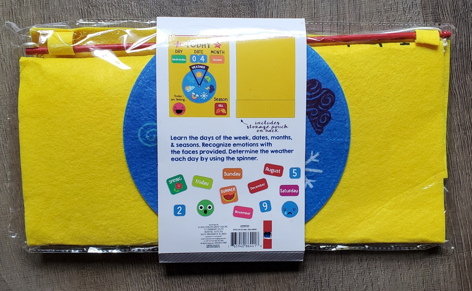 Felt Weather Chart For Pre K and Up (3+)