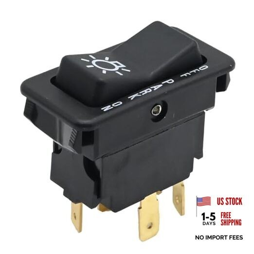 Headlamp Switch 3 Position 5 Pin Headlight Rocker Switch Replacement for