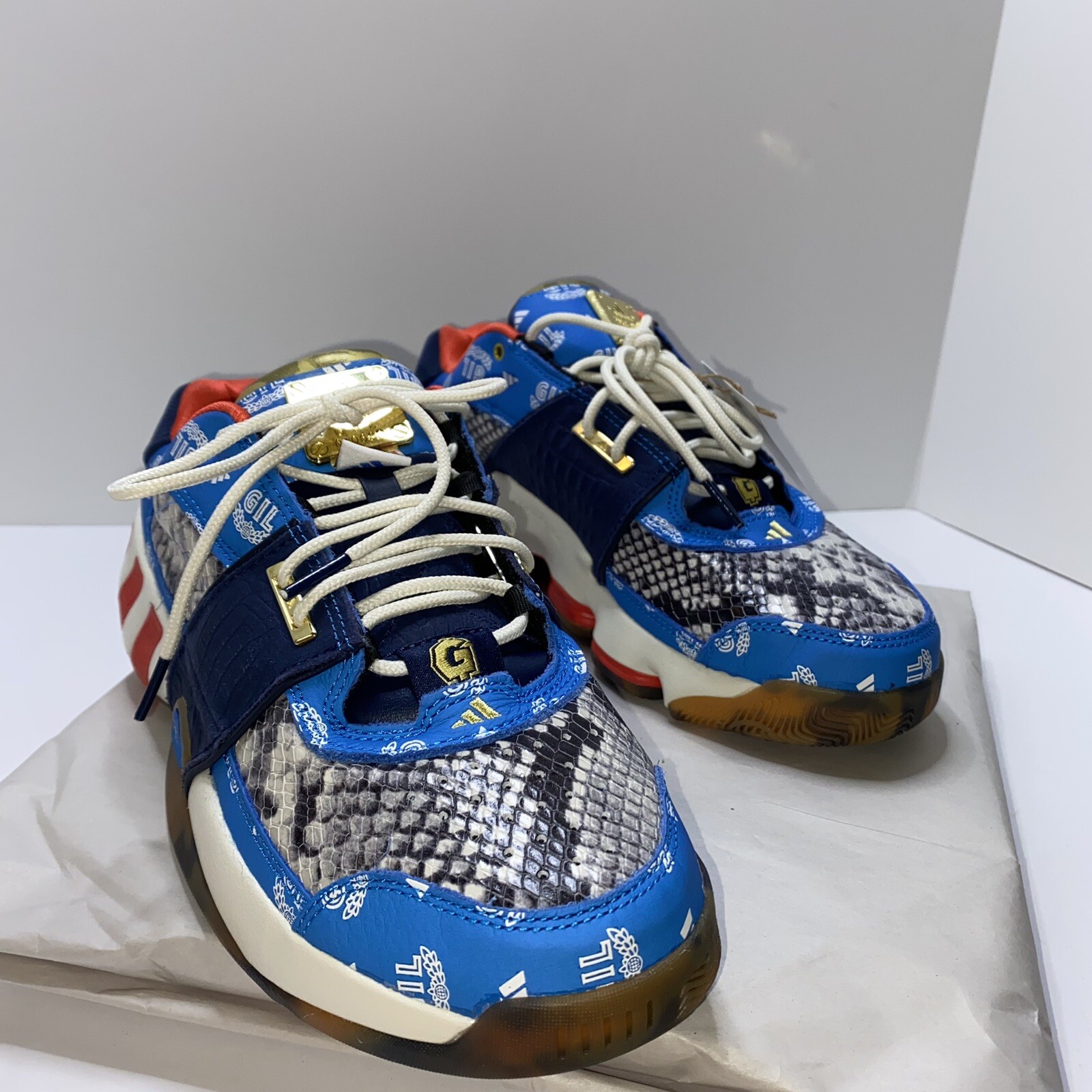Adidas Agent Gil Restomod Athletic Shoes Snake Skin Multicolor GY6483 Men’s 8.5