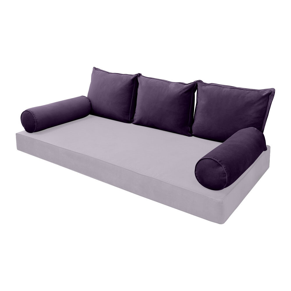 SLIPCOVER ONLY Same Pipe Twin Style V3 Velvet Indoor Daybed Bolster Pillow AD339