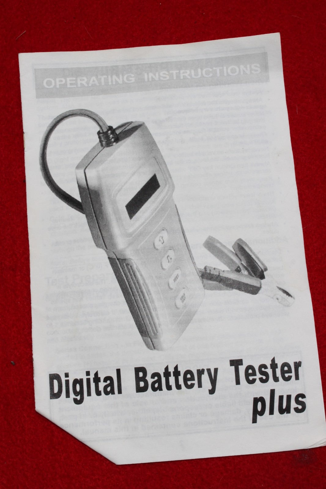 Matco Tools MD8300 Digital Battery Tester Plus 12V Automotive – Untested