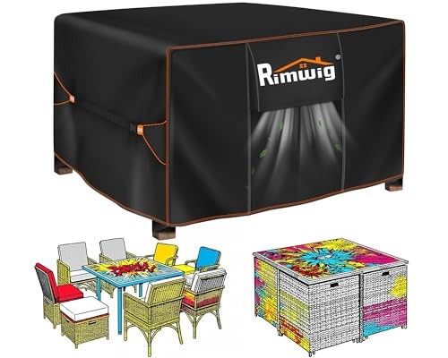 Patio Furniture Covers Waterproof, Square Outdoor dining 49" L x 49" W x 28" H