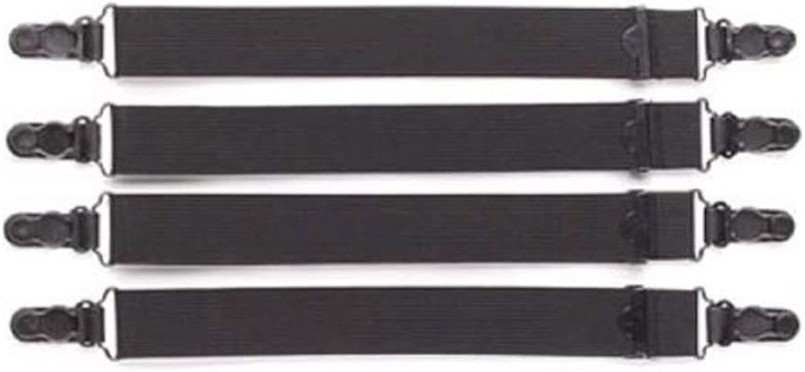 Shirt Garter: 4-Piece - Black | SET OF 4 Shirt Stays Professional Look | NEW