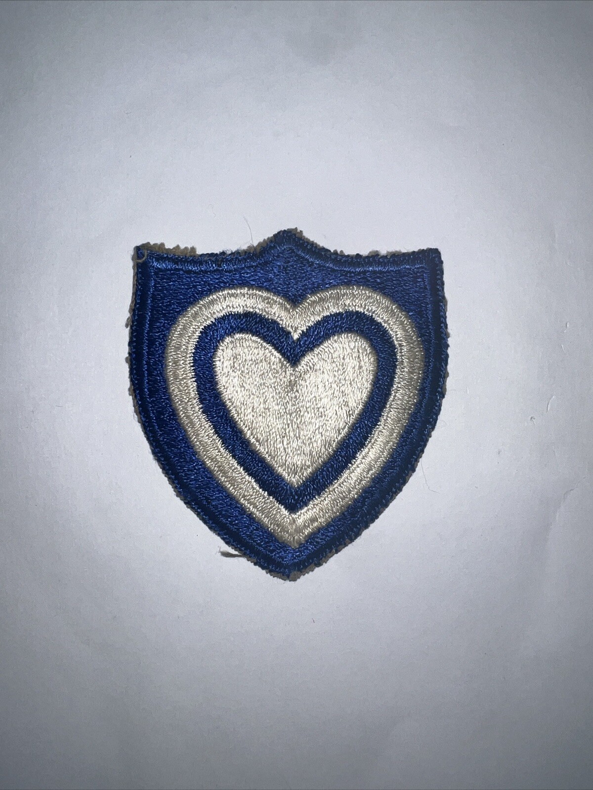 Vintage Military XXIV Corps Division Blue & White Heart Love 24 Corps Vietnam