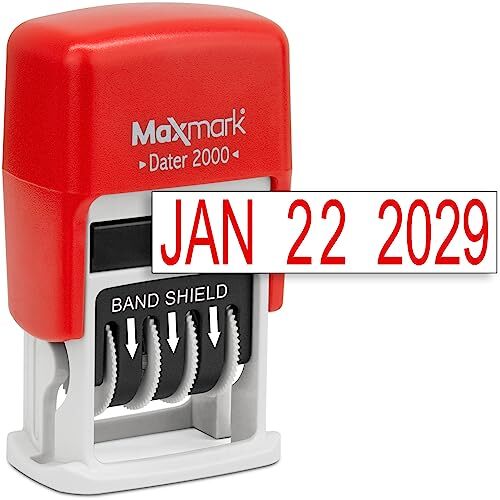 Dater 2000 Self Inking Date Stamp - Red