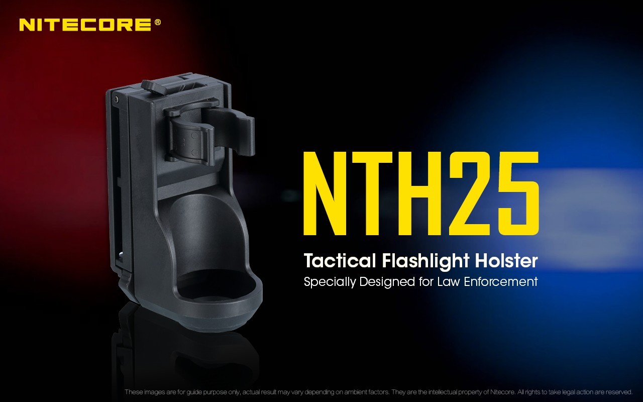 NITECORE NTH25 Rotary Flashlight Holster W/ Adjustable Belt Clip for Flashlights
