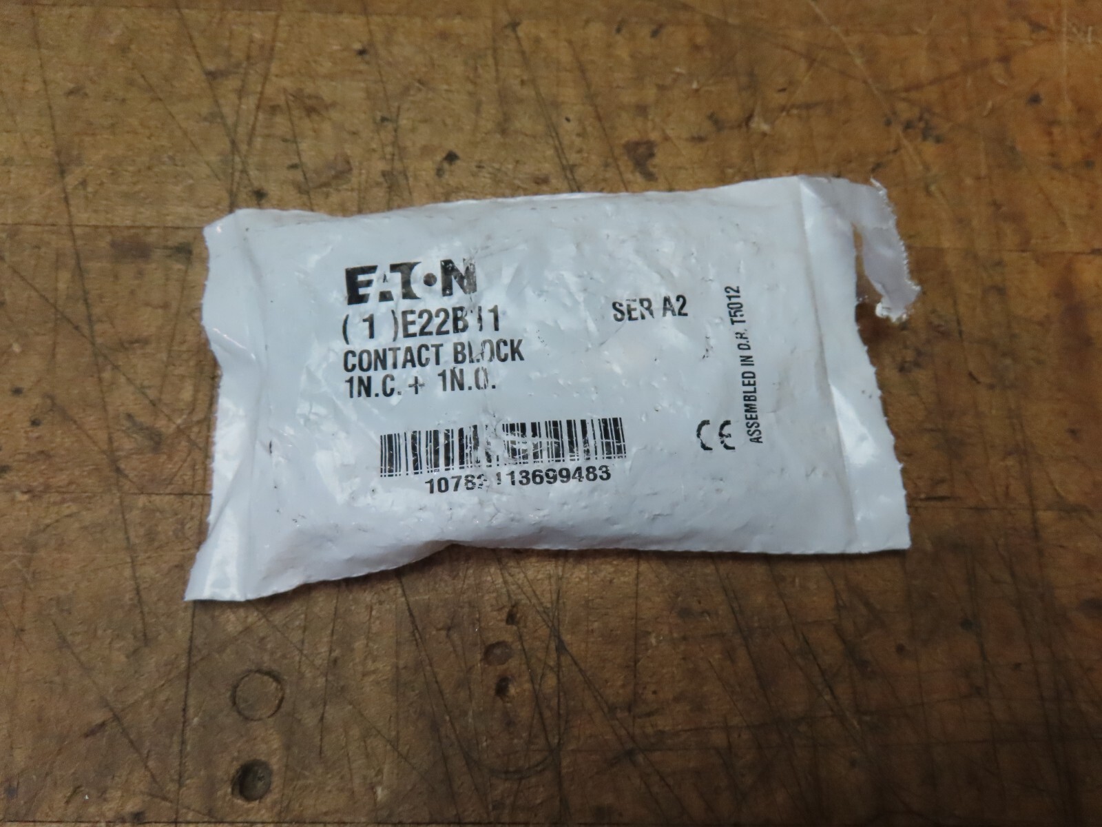 1 NEW & 1 USED EATON E22B11 Ser A2 contact blocks (@D91)