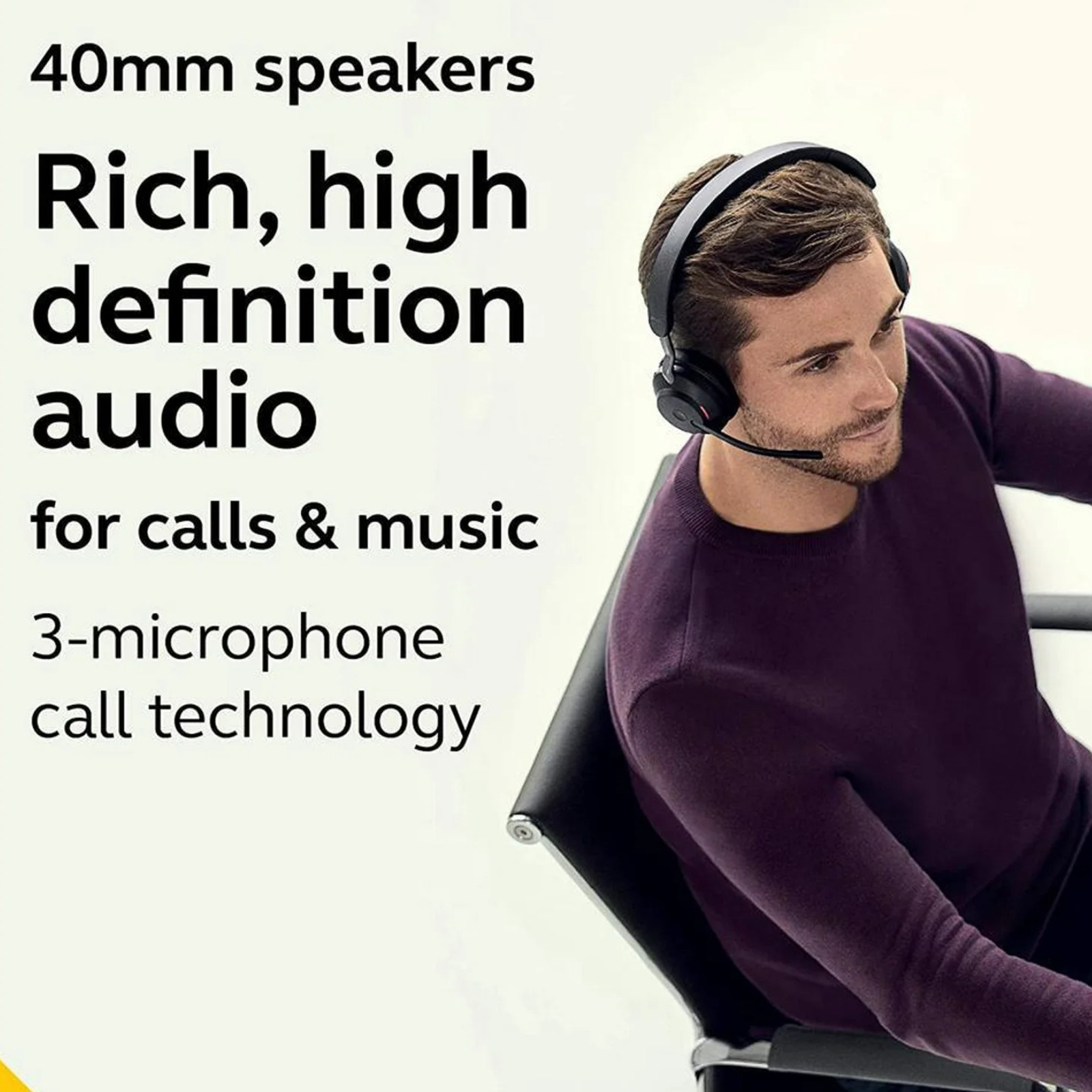 Jabra Evolve2 65 MS Stereo Wireless Headset Link380a USB-A Teams Bluetooth NEW