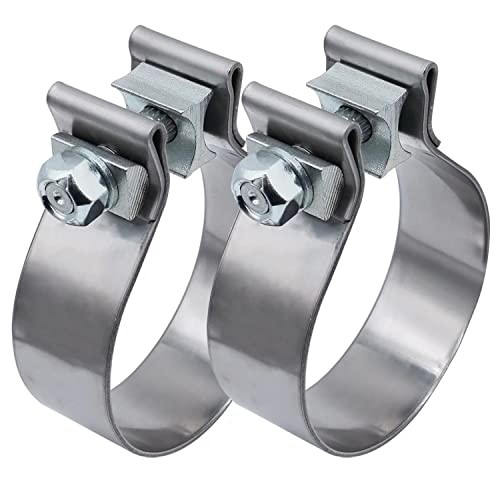 2.25 inch Exhaust Clamp Narrow Band Stainless Steel for Exhaust Pipe, 2.25"