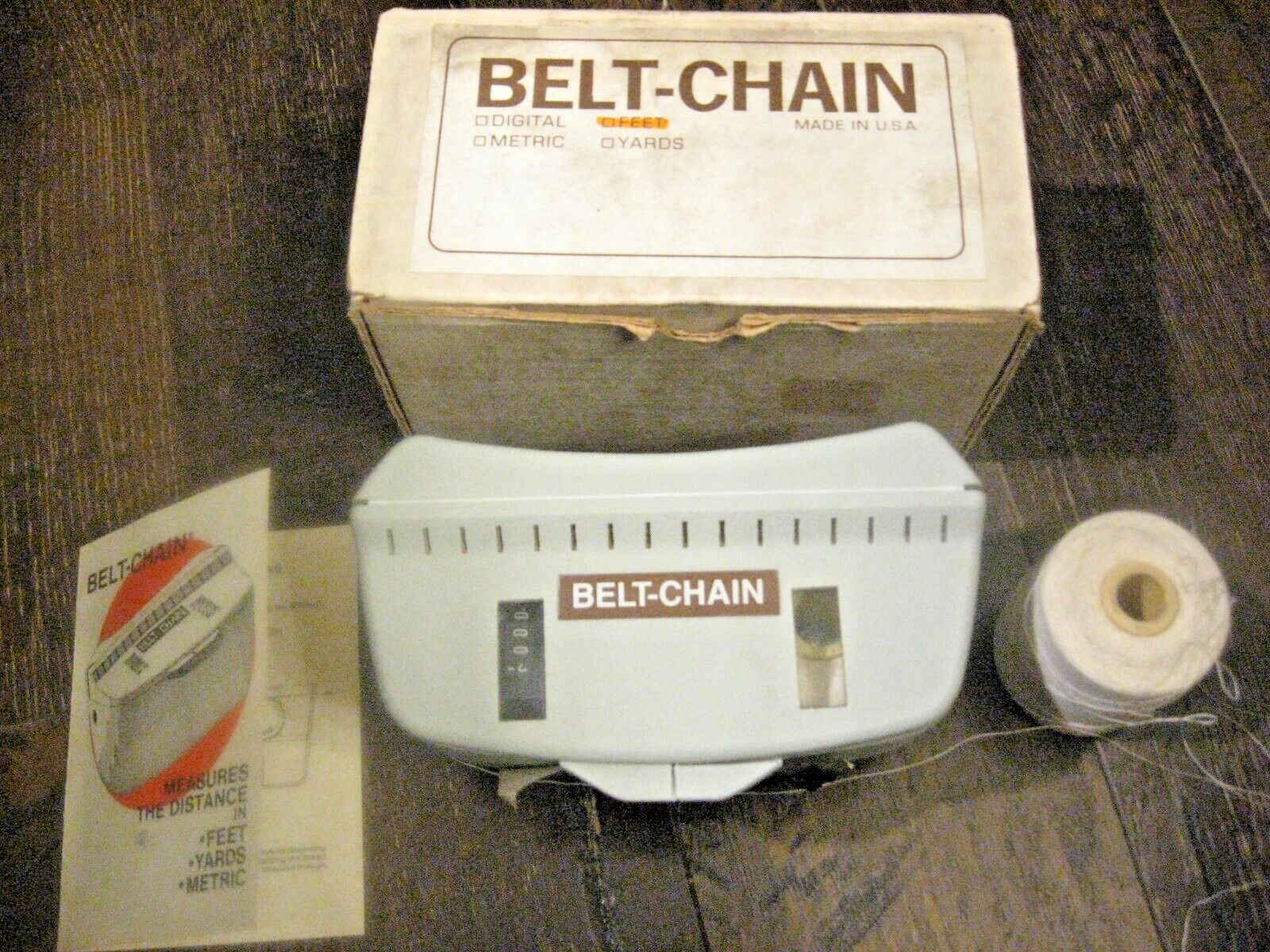 Hardly Used USA ANALOG SURVEYORS 0-99999' HIP BELT CHAIN to measure distance a2