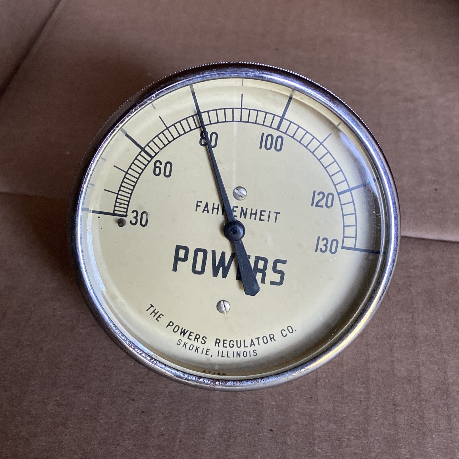 Estate Find:  Vintage The Powers Regulator Co. Fahrenheit Dial Thermometer