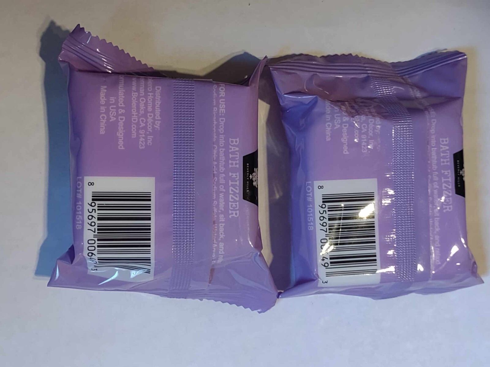 Bolero Beverly Hills Moisturizing Coconut & Verbena Bath Fizzers set of 2