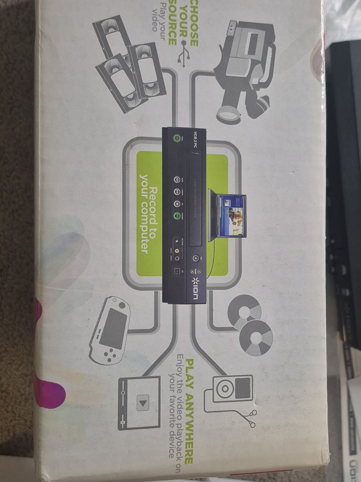 ION VCR 2 PC USB VHS Video to Computer Conversion System
