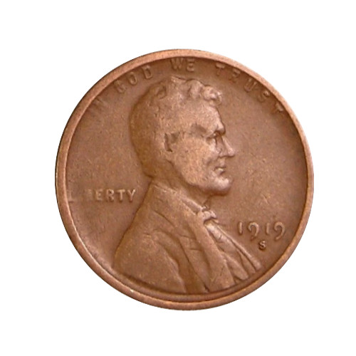 1919-S Lincoln Wheat Penny Cent - G/VG Good or Better Very Nice