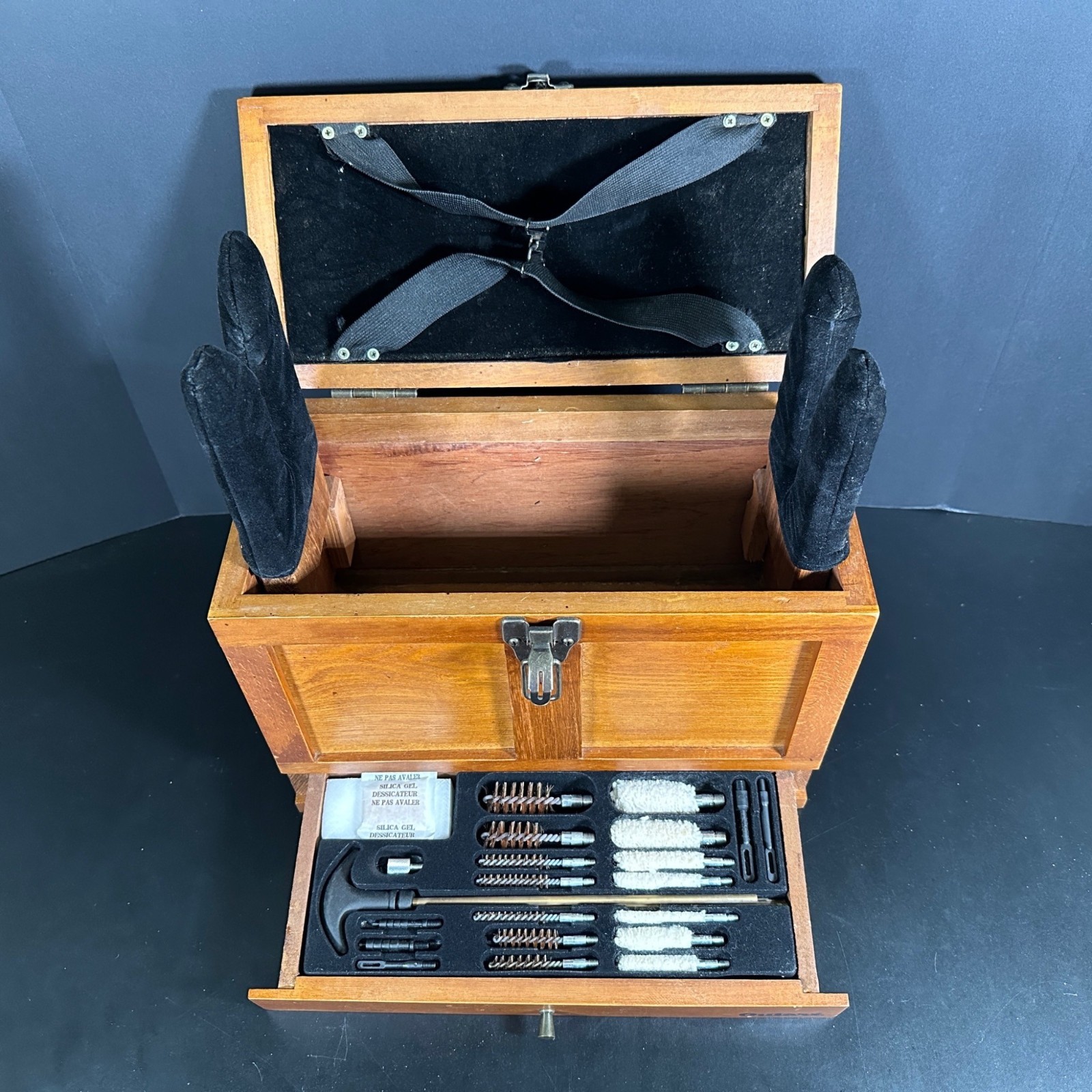 OUTERS Universal Wooden Firearm Maintenance Gun Cleaning Tool Chest 25pc