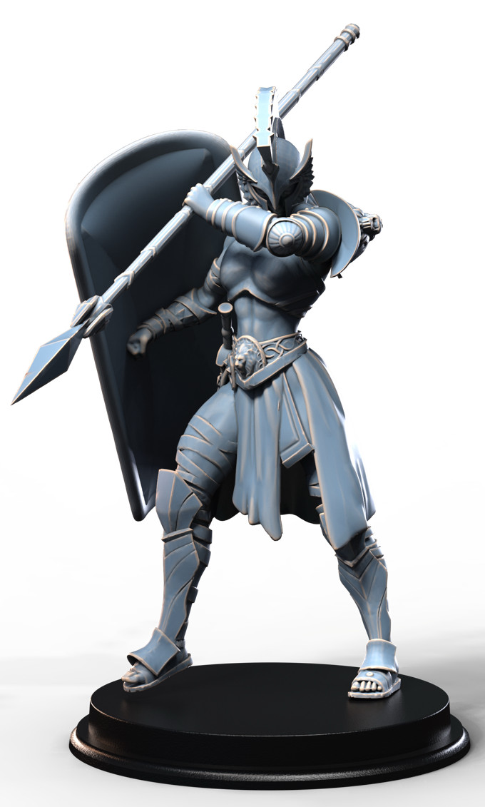 Dungeons & Dragons Playable Character - Female Human Myra - Spartan, Warrior