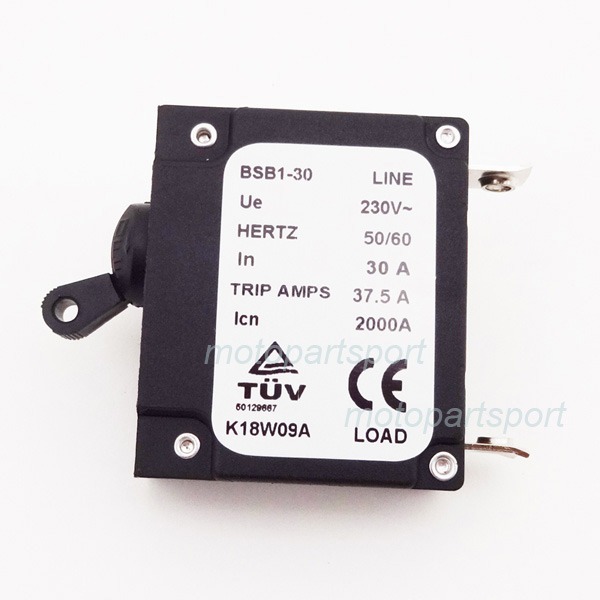 30 AMP 30A Generator Circuit Breaker 37.5 Trip Amps BSB1-30 BAISHIBAO BSB 230V