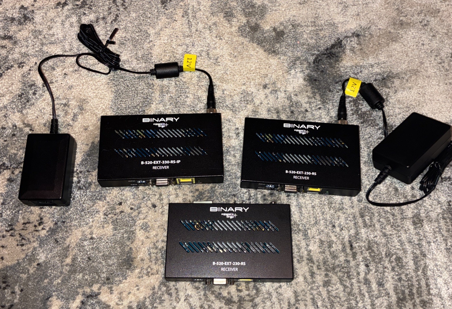 Lot Of 3 Binary B-540-EXT-330-RS Transmitter + Receiver