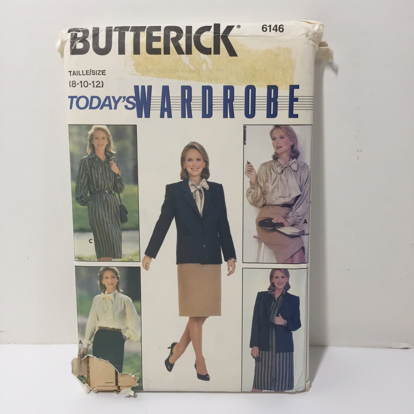 Butterick 6146 Size 8 10 12 Misses' Jacket Dress Blouse Skirt