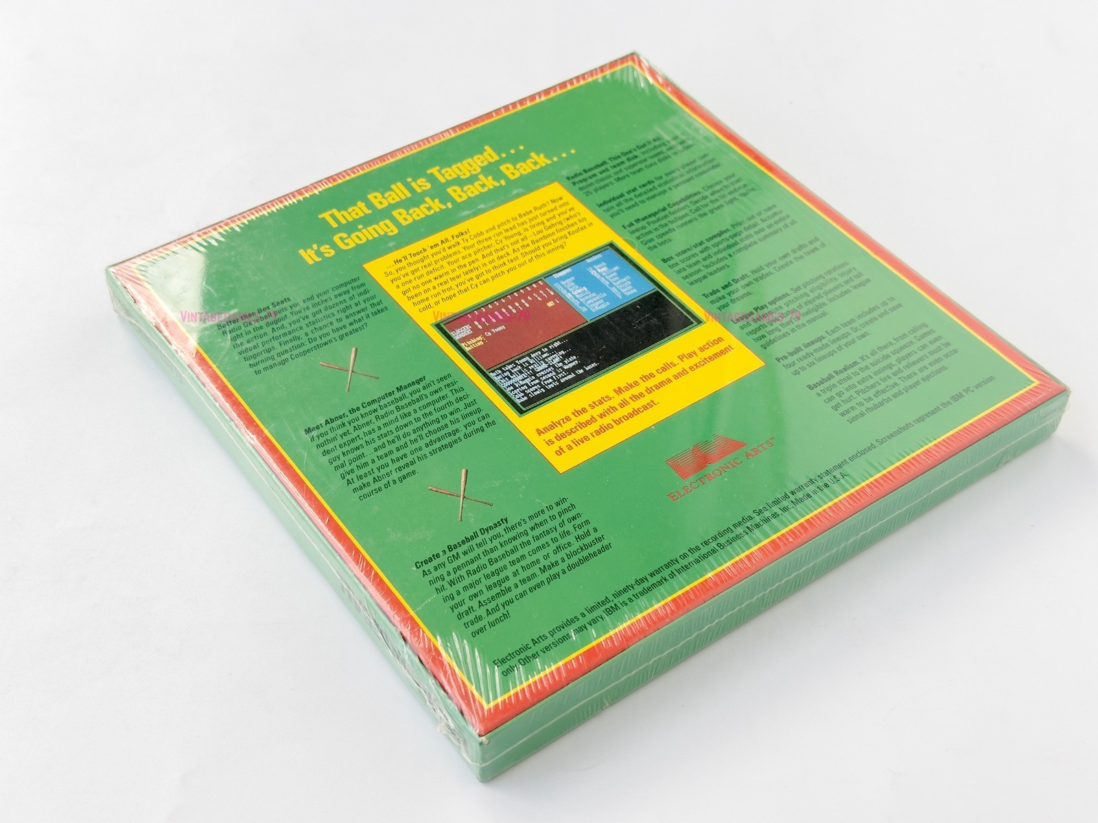 Radio Baseball - Electronic Arts - 1986 / IBM PC - Sealed