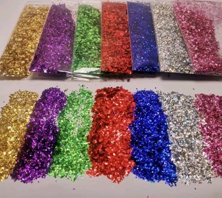 3D Three-dimensional Bubble Glitter Sequins 30 Grams Per Bag 7 Bright Colors Inc