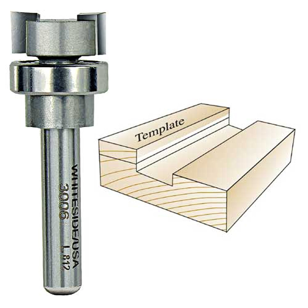 Whiteside 3006 Template Bit 1/4"SH, 5/8"CD, 1/4"CL