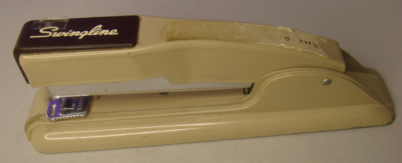 Vintage Swingline 27 Stapler Art Deco Design Brown Metal Long Island USA Tested