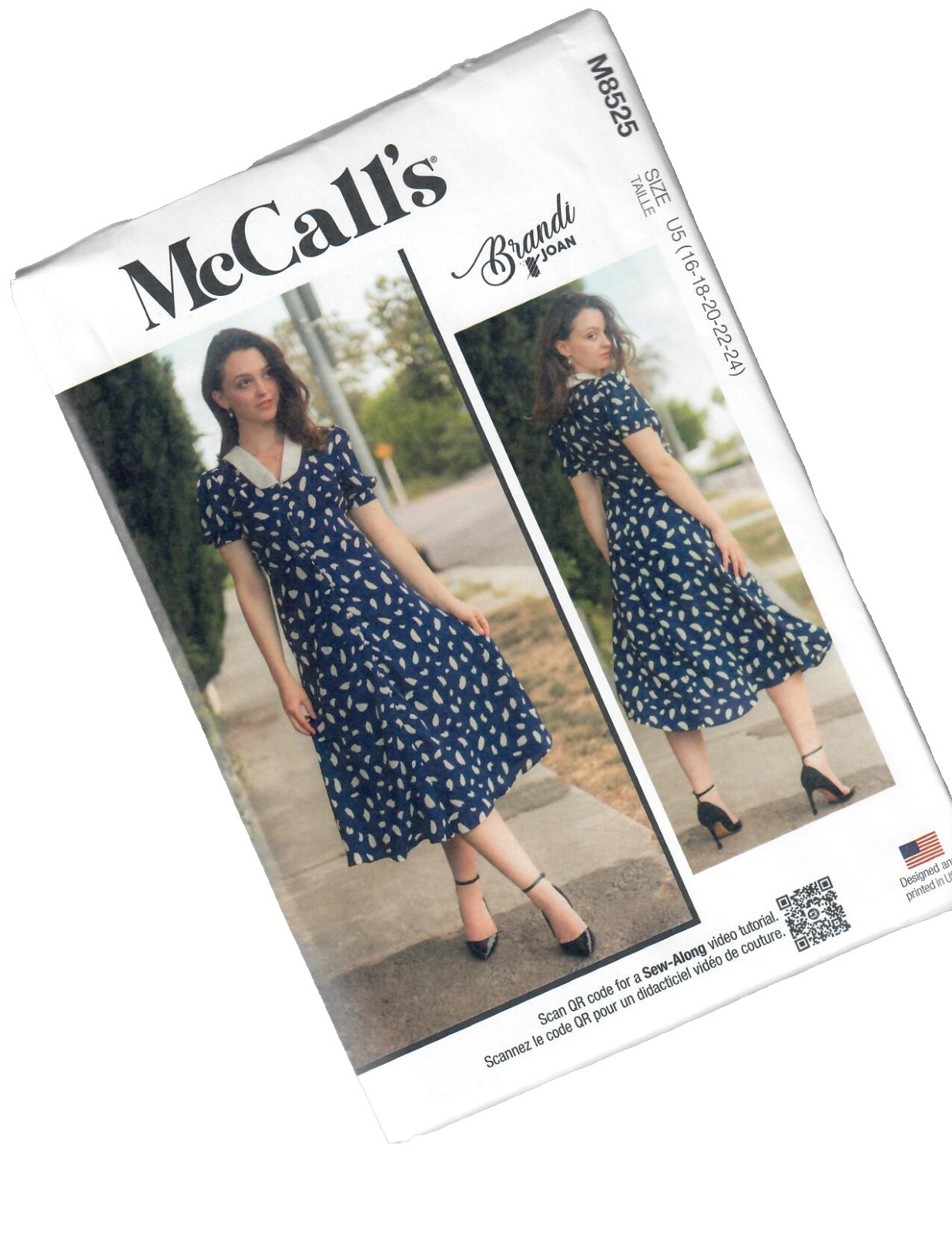 Vintage Vibe Flowy Button-down Dress by Brandi Joan McCall's Pattern M8525 16-24