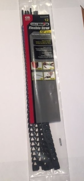 GB Gardner Bender Flexible Strap 12" Wire & Cable Management Tie 12 Pc REUSEABLE