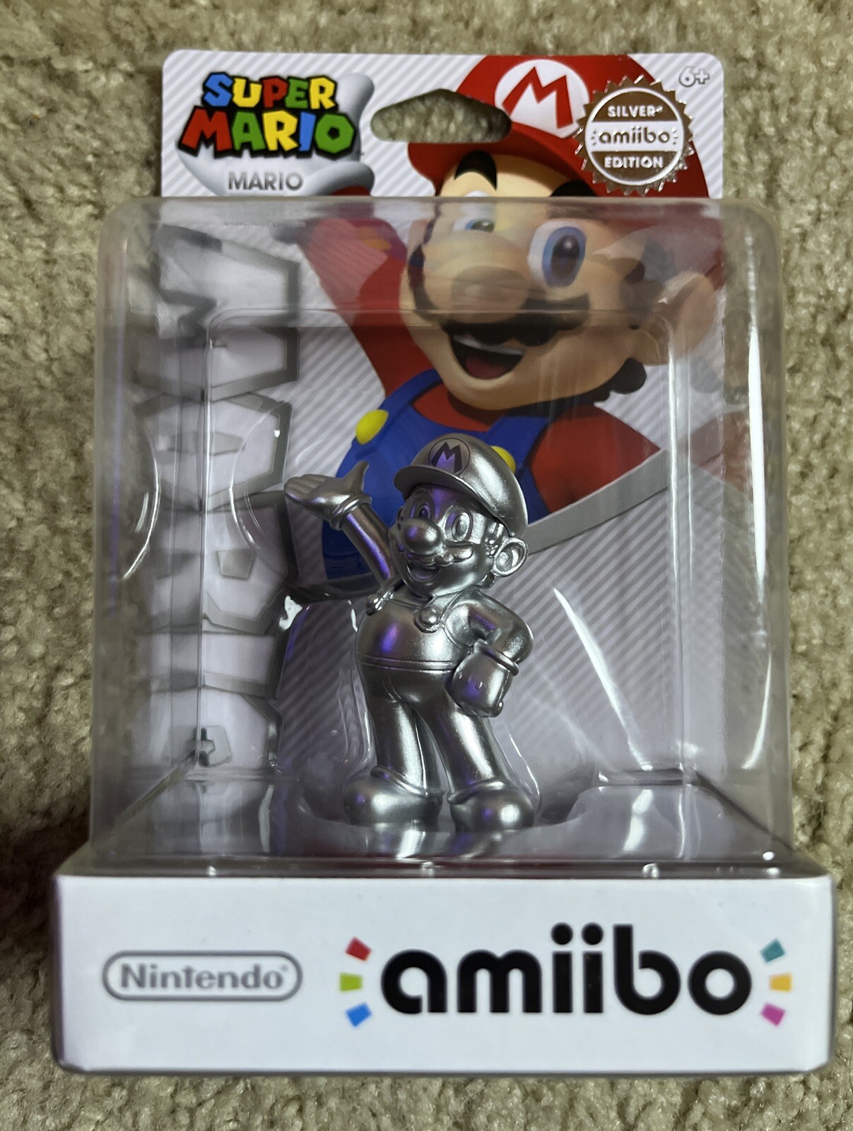 Nintendo Amiibo - SUPER MARIO SILVER EDITION - NEW SEALED 1st print