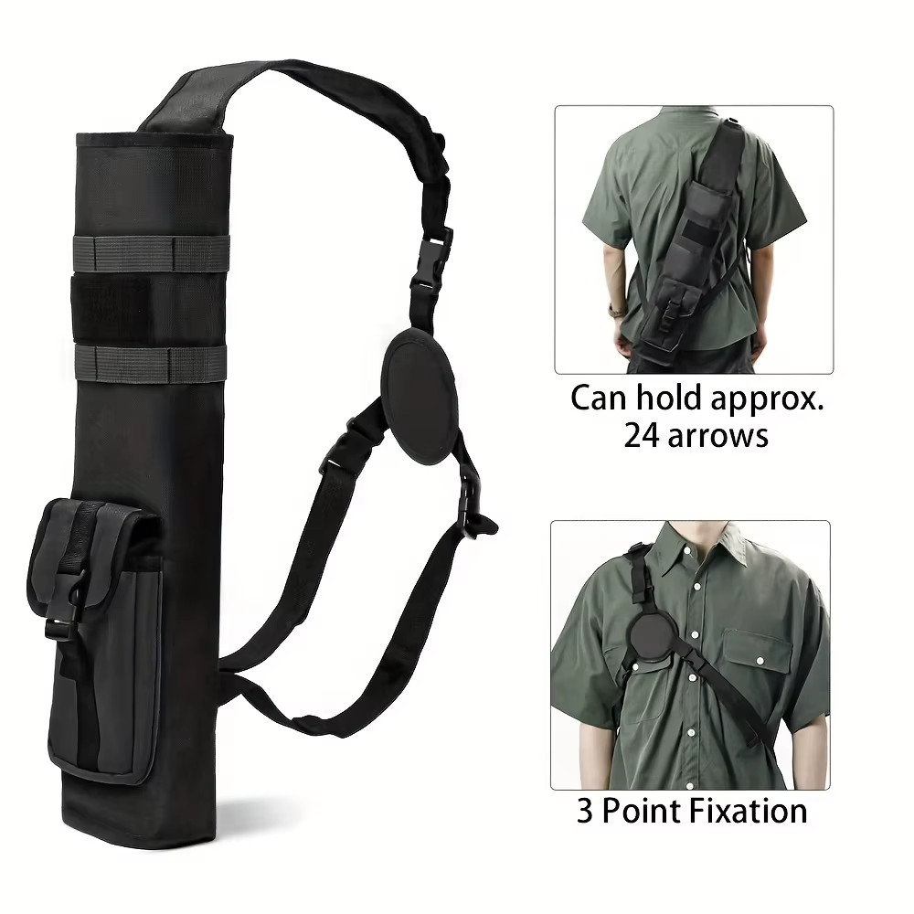 Archery Quiver with Molle System Pocket Hip Arrows Bag Dual Use Arrow Holder Bag