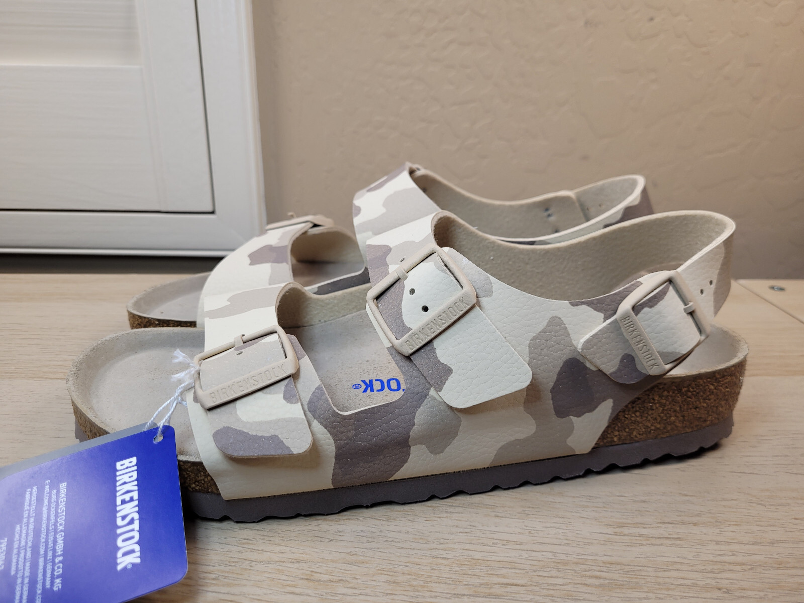 Birkenstock Milano Soft Footbed Birko-Flor - Desert Soil Gray/Taupe Mens 10 43
