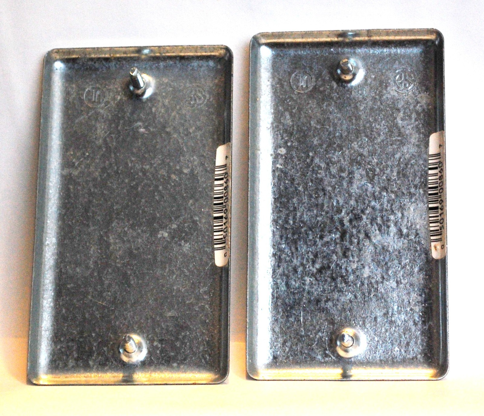 Metallic No Device Blank Wall plates Cover 2 Lot