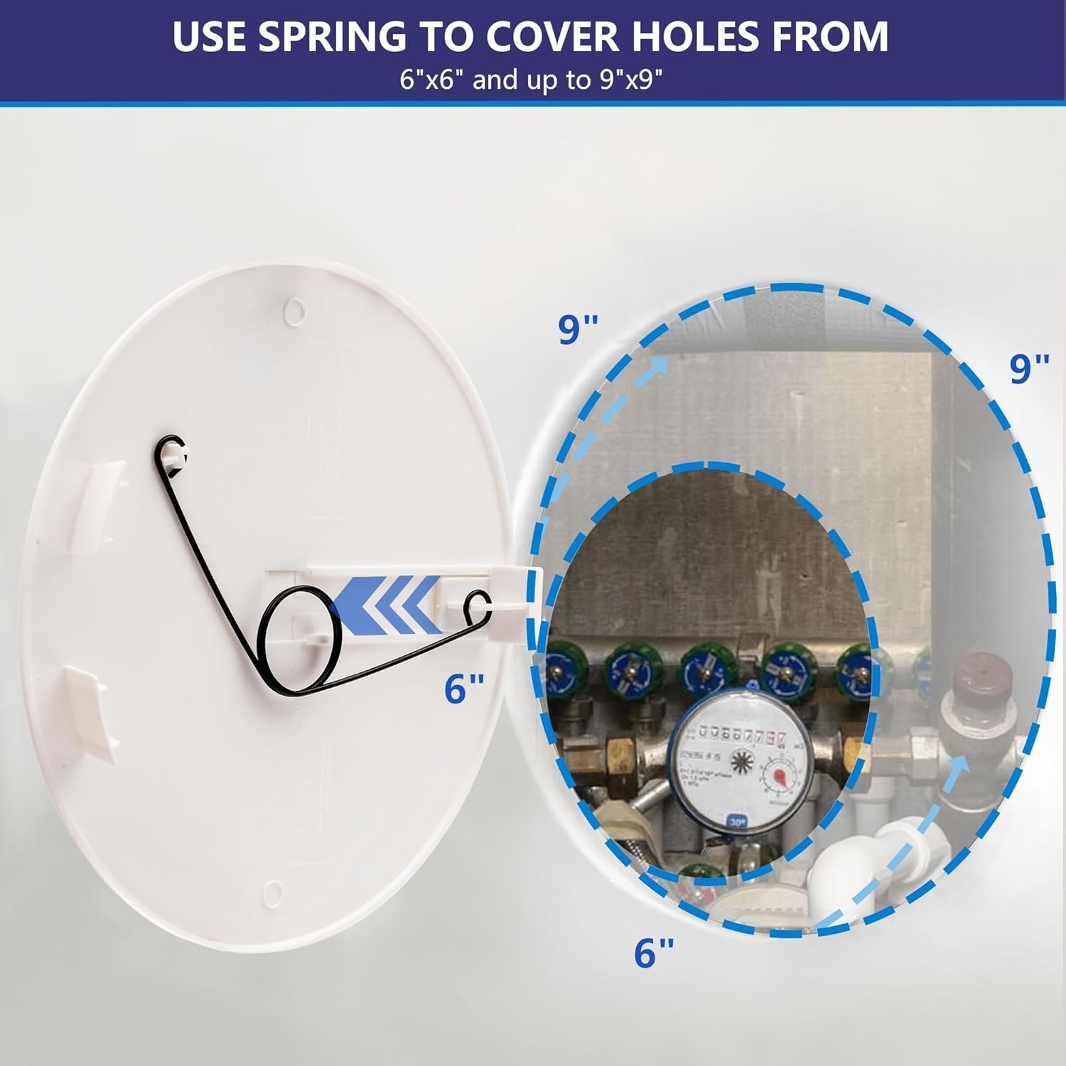 10" Round Access Panel for Ceiling and Wall - Adjustable from 6 to 9 inches -...