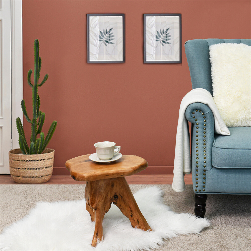 Cedar Roots Plant Stand Naturally Shaped Mushroom Stool Side Table 13.5"x12"x15"
