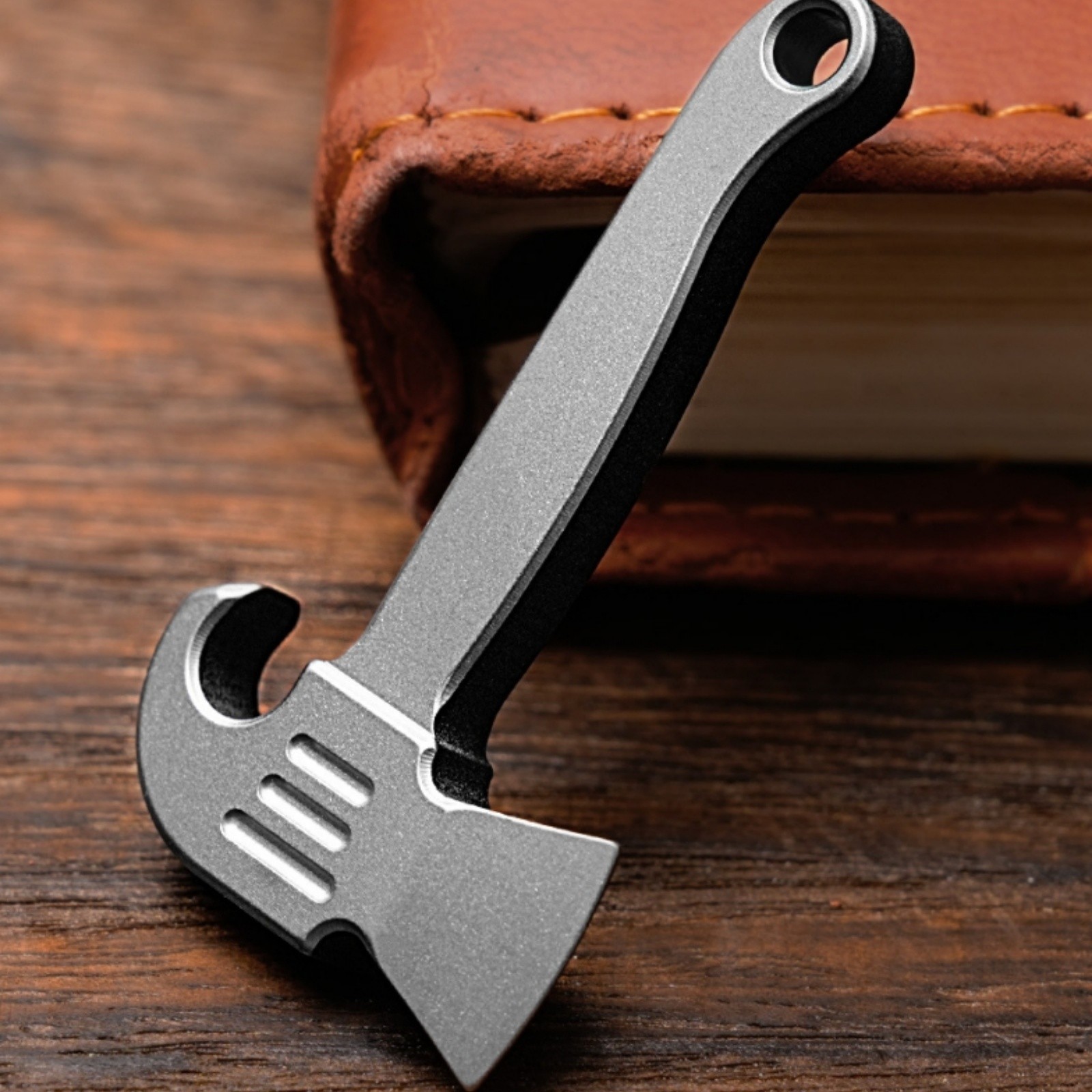 Titanium Alloy Mini Pry Bar EDC Keychain Tool Bottle Opener Necklace Pocket