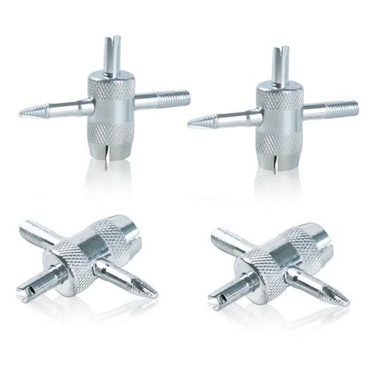 Pcs-Way Valve Core Removal Tool Stainless Steel Tire Valve Stem Tools-in-1 4