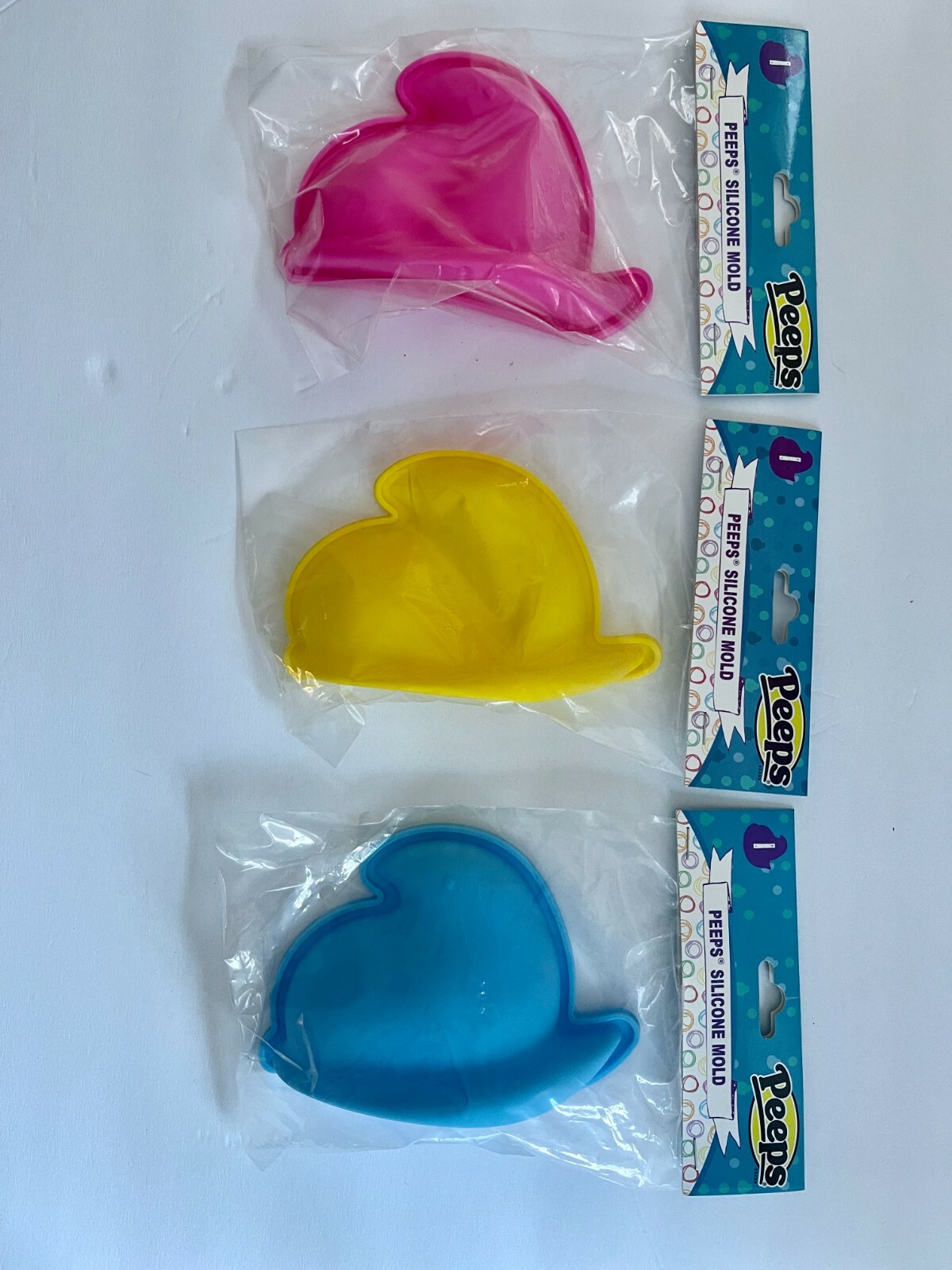 6" Peeps Brand Pink Yellow Blue Large Silicone Mold Brand New Easter Collectable