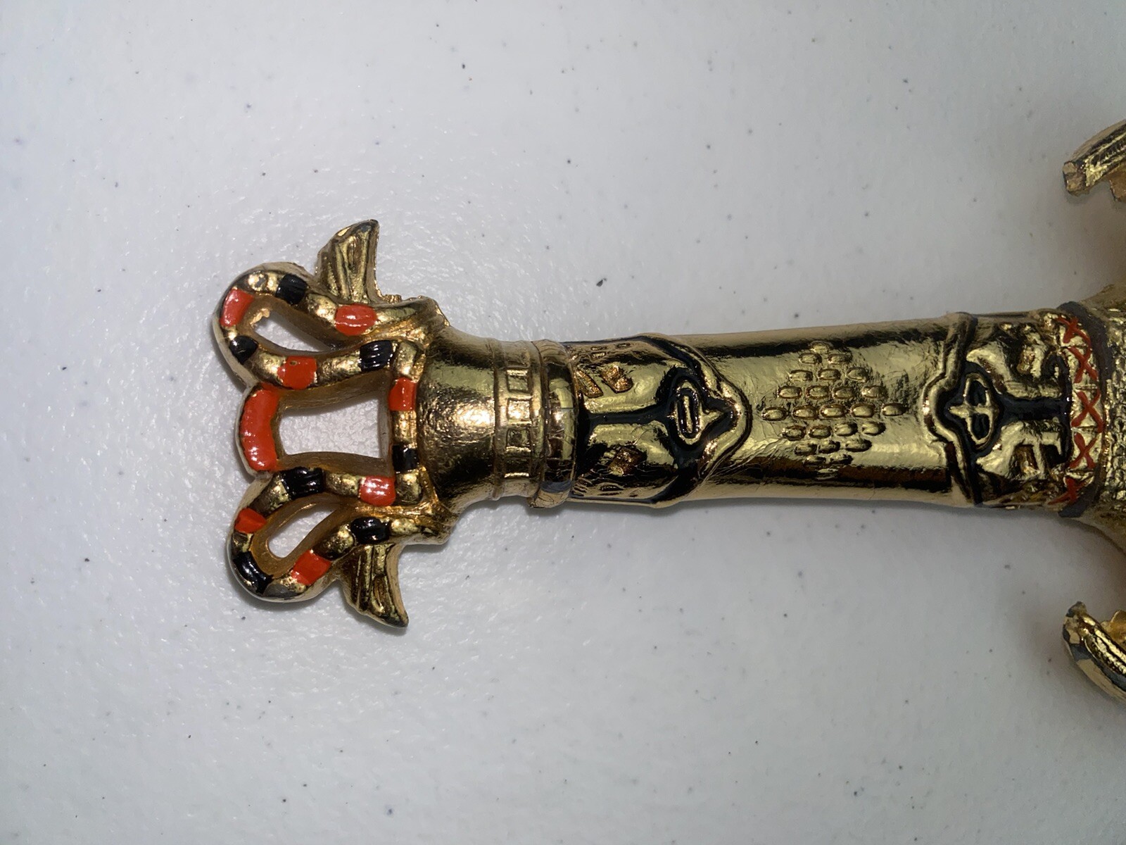 Decorative Dagger Heavy Gold Tone Handle (Needs TLC) 12” Blade