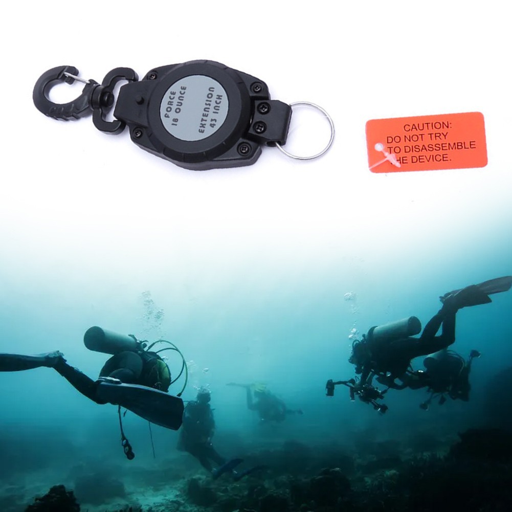 Retractable Dive Accessory with Clip for Easy Gear Management while Underwater